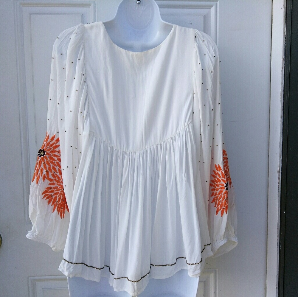 🚫Sold🚫Anthropologie Floreat Austral Peasant Top - Picture 3 of 7
